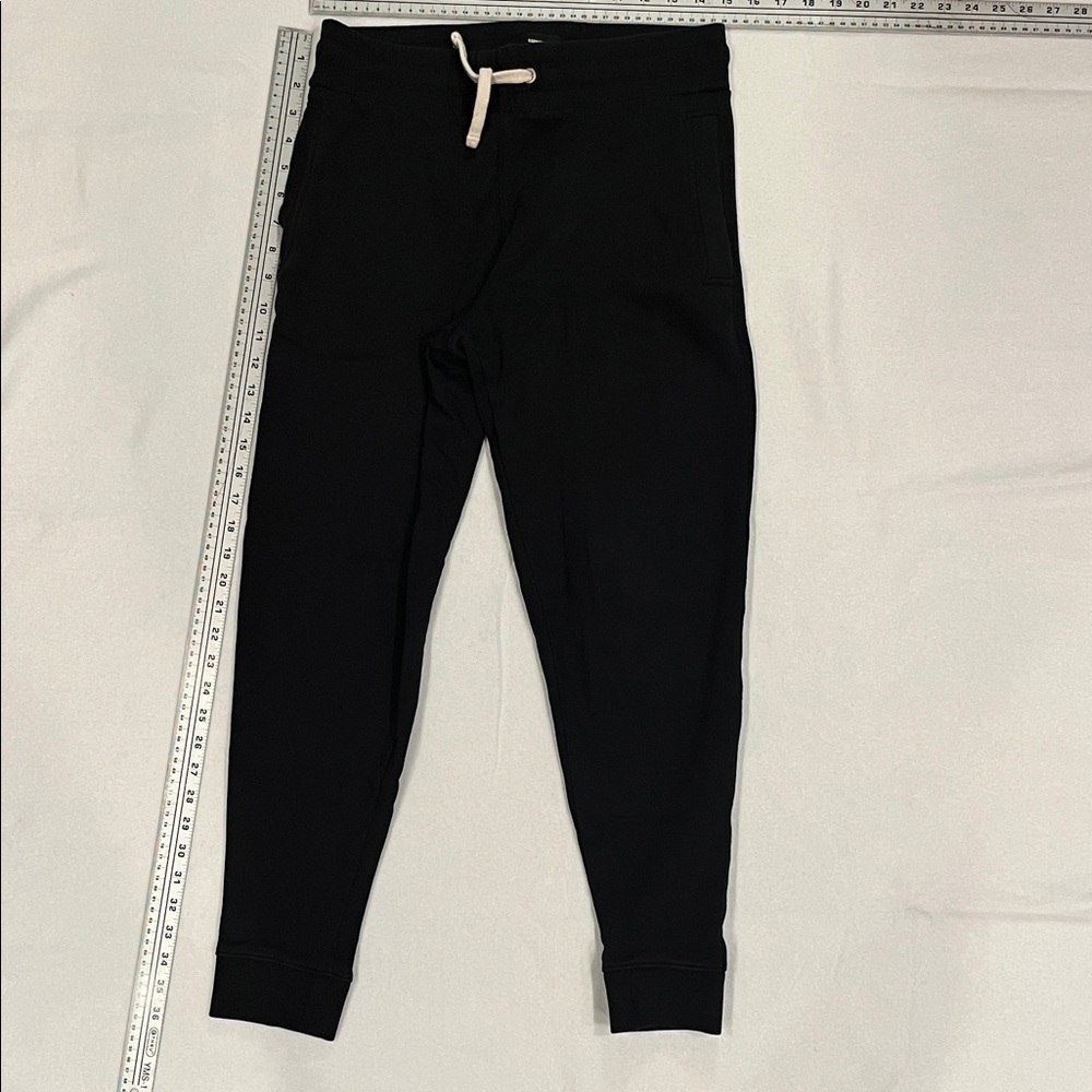 XS Men's Superdry Black Jogger Pants with Drawstring